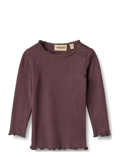 Wheat Rib T-Shirt L/S Reese Purple 80