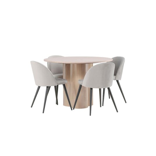 Venture Home Spisegruppe Venture Home Olivia med 4 Velvet Stoler GR22876