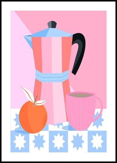 Still Life with Moka Pot Poster Plakat / 70x100cm