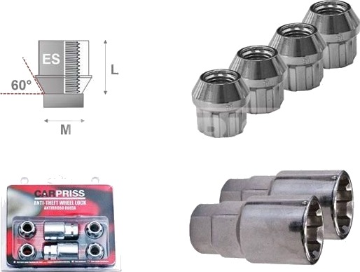 Hjulmutter CARPRISS 70520516 Hjulmutter CARPRISS 70520516