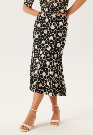 Object Collectors Item Objcalla Hw Midi Skirt Black Detail:sandshell 36