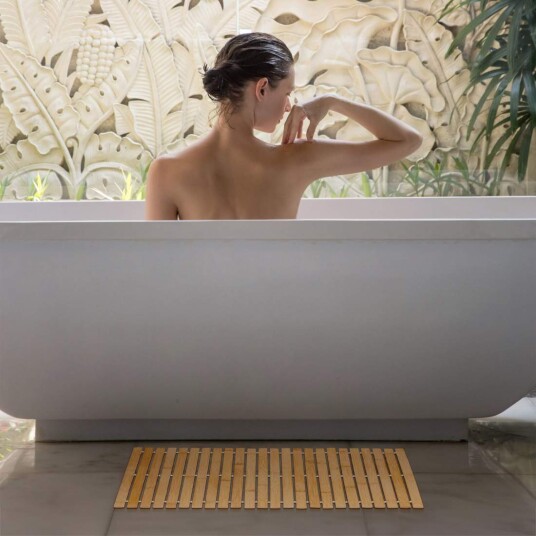 Badematte i bambus 60x40 cm