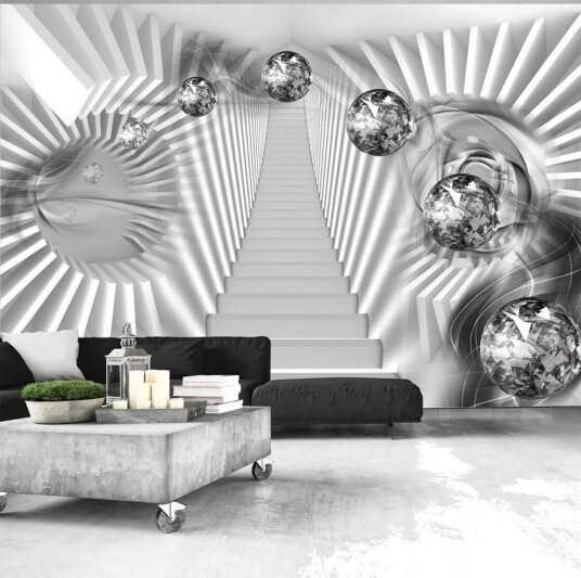 Fototapet Silver Stairs 200x140 - Artgeist sp. z o. o.