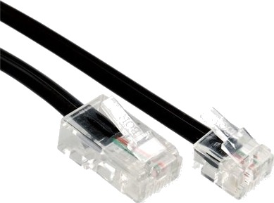 Secomp 11.04.3031 2 M Rj-11 Rj-45 Sort Hankjønn Hankjønn