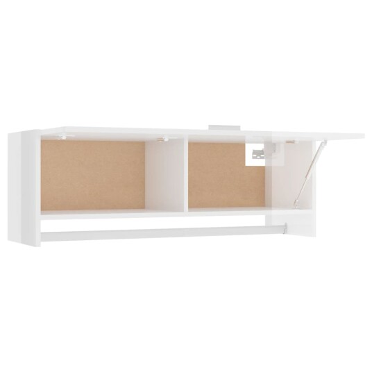 vidaXL Garderobe høyglans hvit 100x32,5x35 cm sponplate