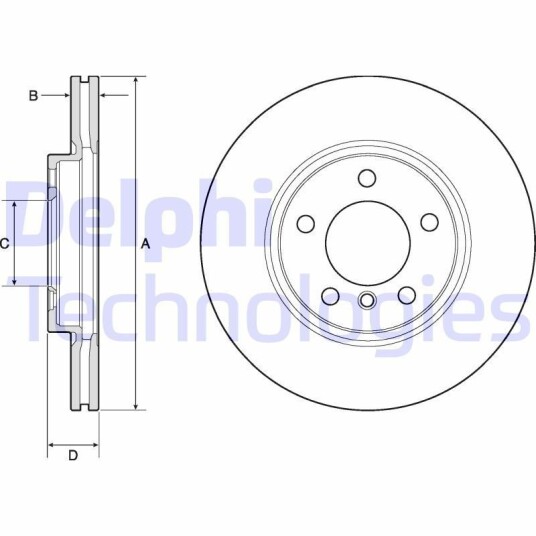 Bremseskive DELPHI BG4771C Bremseskive DELPHI BG4771C