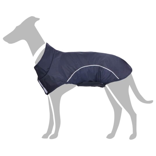 Vidaxl Hunde Regnfrakk Med Refleksstrimler Polyester Marineblå 2Xl