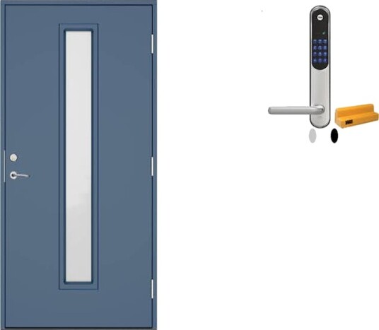 Ytterdør Swedoor Clever-Line+ Abisko med Yale Doorman Classic Home
