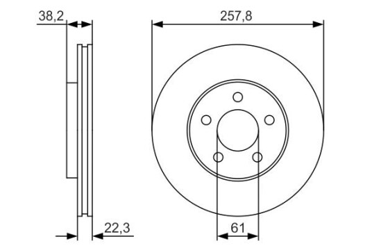 Bremseskive BOSCH 0 986 479 R56