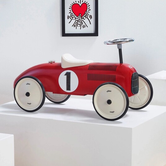 Vilac Vintage Ride On Car Red & Cream Red ONE SIZE Vilac Vintage Ride On Car Red & Cream Red ONE SIZE