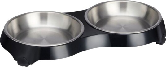 Basic 4 Paw Double Diner Matskål Sort S Sort Basic 4 Paw Double Diner Matskål Sort S Sort