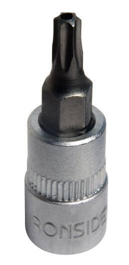 Ironside 116409 Bitspipe torx, med hull, 1/4" TX25, Håndverktøy