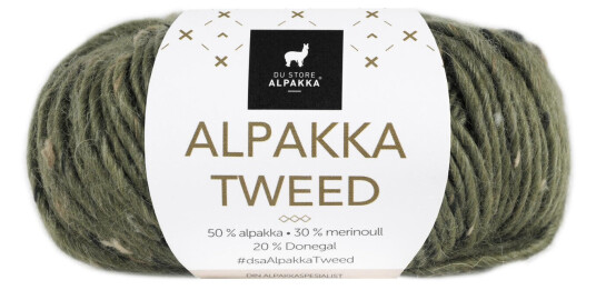 DSA , Alpakka Tweed garn 110 Oliven