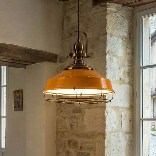 Pendellampe Astel ROYALTECH dimbar Gul / orange Stue / spisestue Metall Industriell design