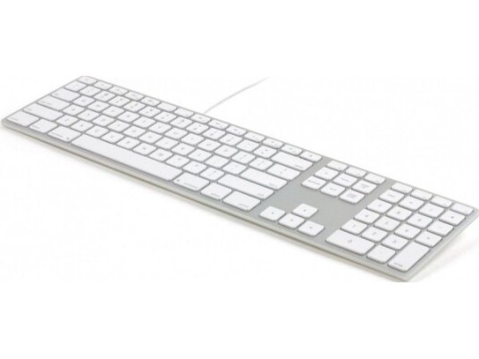 Matias Keyboard Fk318ls-Uk Kablet Hvit Og Sølv Usa (Fk318ls-Uk)