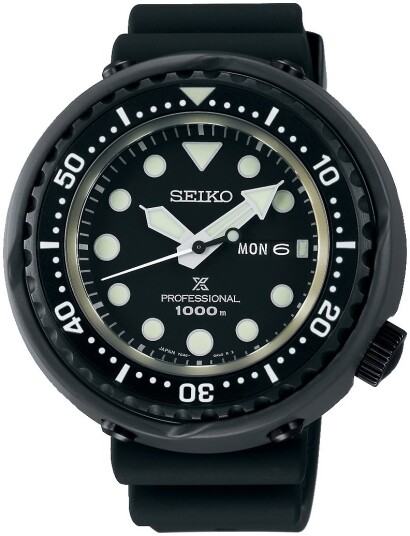 Seiko Herreklokke S23631J1 Prospex Sort/Gummi Ø49.4 mm