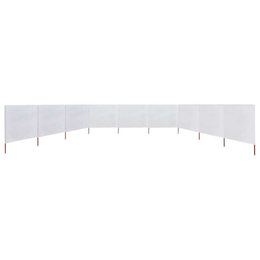 vidaXL Vindskjerm 9 paneler stoff 1200x80 cm sandhvit vidaXL Vindskjerm 9 paneler stoff 1200x80 cm sandhvit