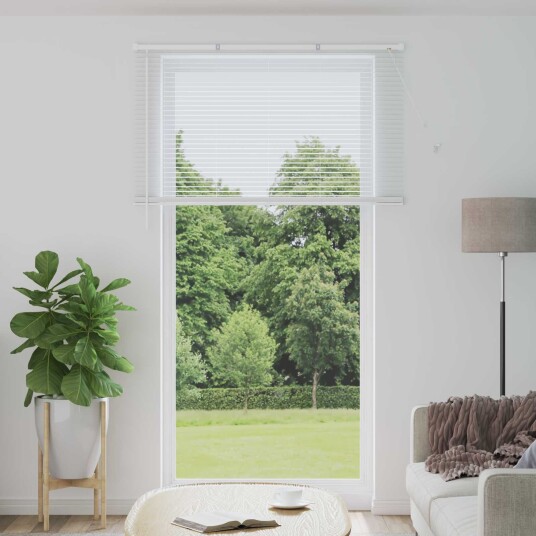 vidaXL Venetiansk persienne Hvit 213 x 130 cm 25 mm PVC