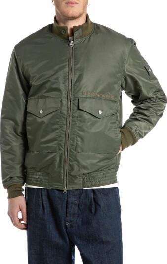 Replay Regular Sustainable Synthetic Component Jacket Green L