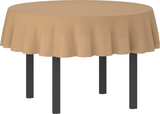 vidaXL Bordduk 5 stk. Rund Beige Ø 140 cm Polyester