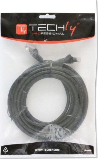 Techly Icoc Cca5u 0025 Bkt 0,25 M Cat5e U/Utp Utp Rj 45 Rj 45 Sort
