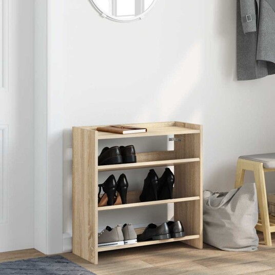 Skohylle sonoma eik 60x25x62 cm konstruert tre 8721158649201 Skohylle sonoma eik 60x25x62 cm konstruert tre 8721158649201