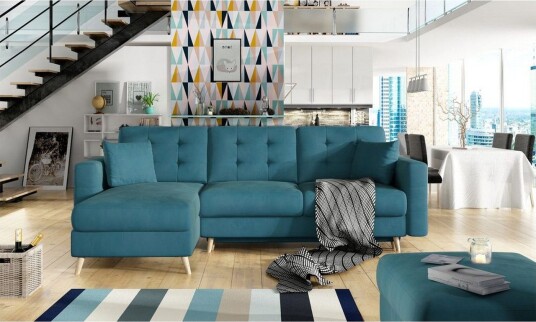 Seksjon Eltap Asgard L 248x93x162 cm Mat Velvet 75 Grønn