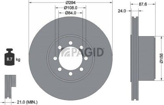PAGID 54717N Bremseskive PAGID 54717N Bremseskive
