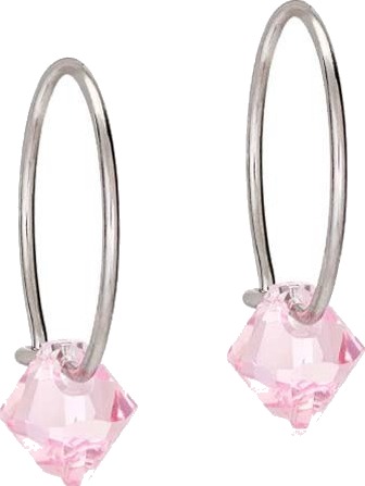 Blomdahl NT Ear Ring 14 mm Bicone 6 mm Light rose