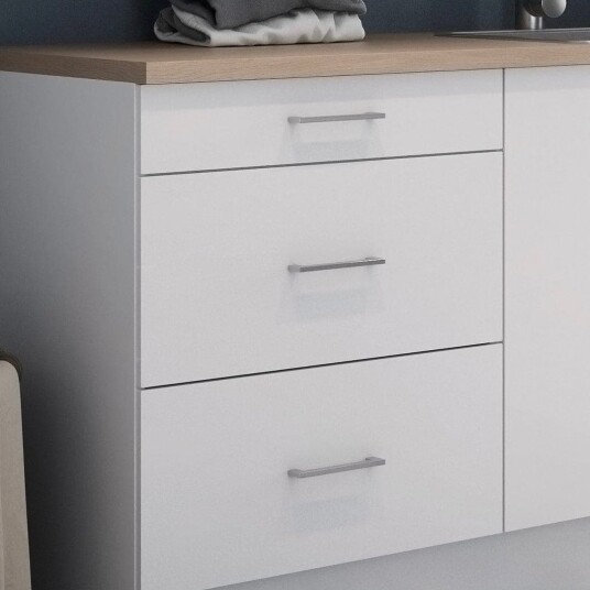 Linn Bad Underskap Skuffer for Vaskerom Hvit Matt / 40cm 3 Linn Bad Underskap Skuffer for Vaskerom Hvit Matt / 40cm 3
