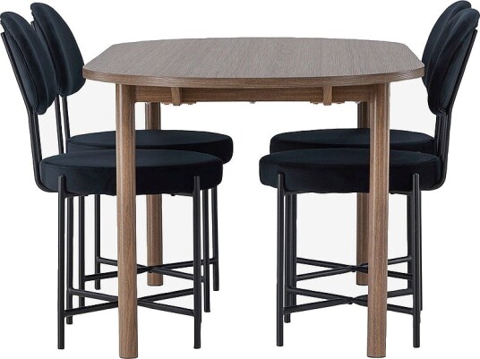 Venture Home Spisegruppe Andy med 4 stk stoler Stella Brun Venture Home Spisegruppe Andy med 4 stk stoler Stella Brun