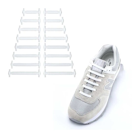 Elastic Laces Silikon For alle slags sko hvite
