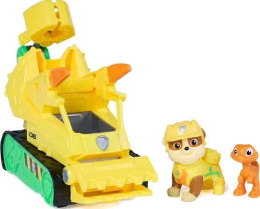 Paw Patrol Dinofilmen Kjøretøy 15 Cm Rubble Dino Rescue Bulldozer