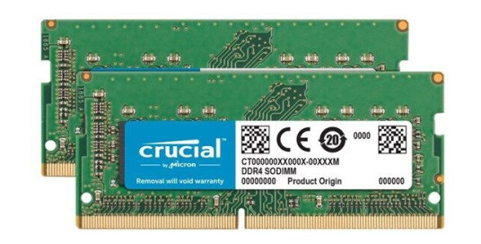Crucial - DDR4 - 64 GB: 2 x 32 GB - SO-DIMM 260-pin - unbuffered (0649528903402)