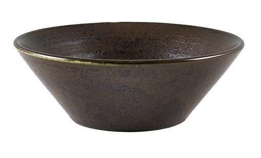Cinder Sort Konisk Skål 14cm - Terra
