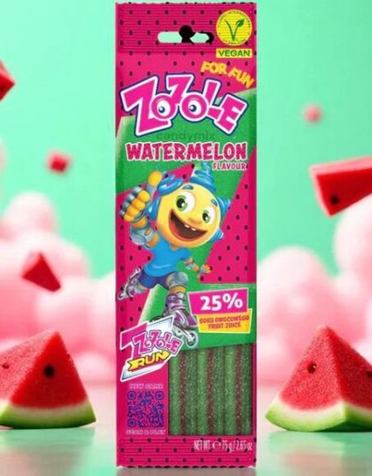 Zozole Watermelon Belts   Godteribelter med Vannmelon 75 gram