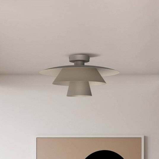 Taklampe Plato Luminex dimbar Krem / amber Stue / spisestue Metall Moderne