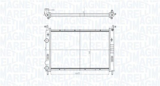 Radiator MAGNETI MARELLI 350213196400 Radiator MAGNETI MARELLI 350213196400