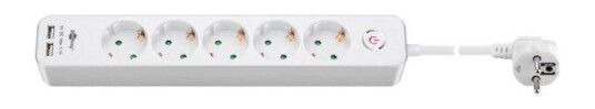 Pro 5-way power strip with switch and 2 USB ports Pro 5-way power strip with switch and 2 USB ports