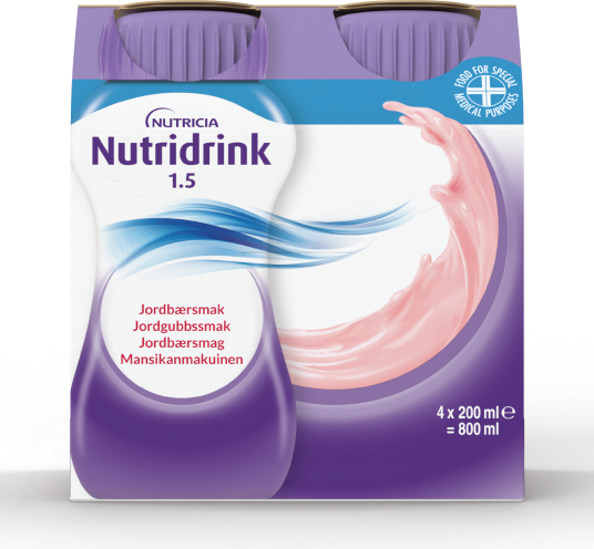 Nutridrink Næringsdrikk Jordbær 4x200 ml Nutridrink Næringsdrikk Jordbær 4x200 ml