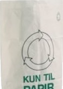 Papirsække "Kun Til Papir" 110 L 95 X 70 X 25 Cm Til Papir Pakke A 50 Stk