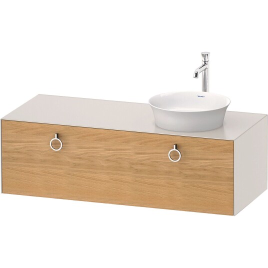 Duravit White Tulip Servantskap 1 skuff 130x55x40,8 cm Eik/Nordisk Hvit Matt