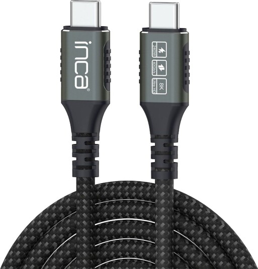 Inca Usb-C4.0/40 Gbps/Pd3.1 240W/8K-Ultrahd-Kabel 0,80 M