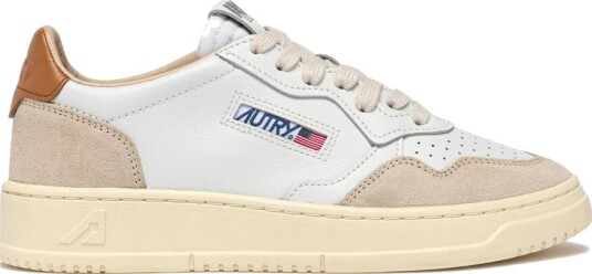 Autry Medalist Low Leather/Suede Sneaker White/Lion
