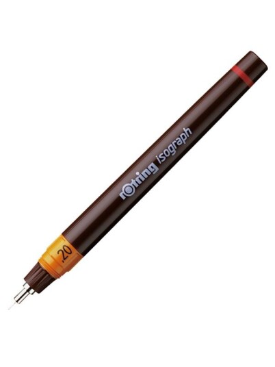Rotring rOtring Isograph Technical Drawing Pen .2 mm Refillable Fineliner Pen