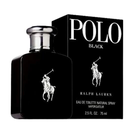 Ralph Lauren Polo Black Eau De Toilette 75ml med Treaktig Duft for Herre