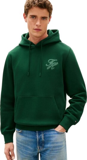 Tommy Hilfiger Script Monogram Hoody Green M