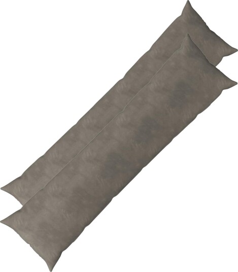 vidaXL Putetrekk 2 pcs HEERLEN Lysegrå 40 x 145 cm Fløyel