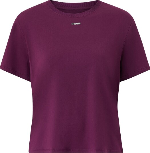 Stronger - Treningstopp Relaxed Tee - Lilla