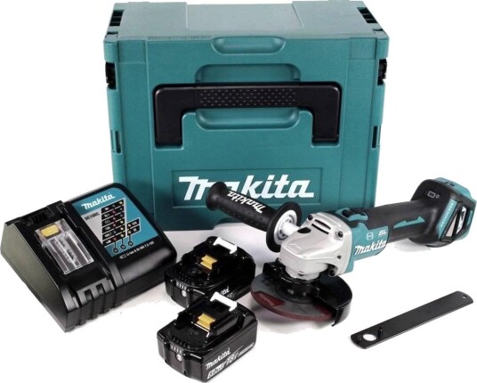 Makita Vinkelsliper DGA513RTJ 125 mm, 18 v, 2x Batterier
